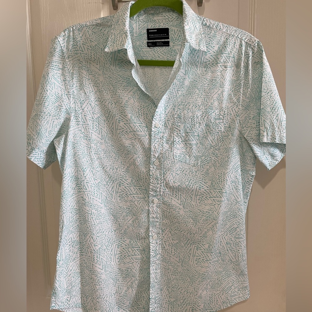 Public Opinion Geo Print Button Down